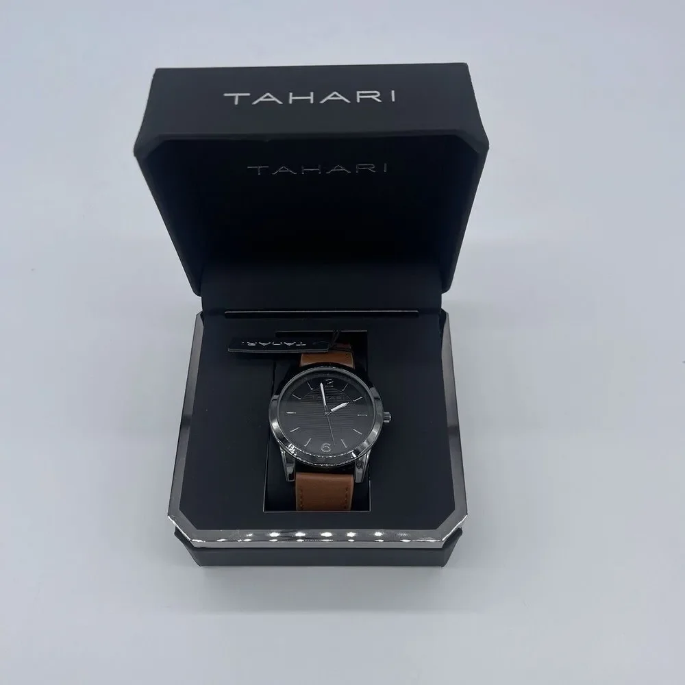 NEW Tahari‎ Watch Leather Band Watch